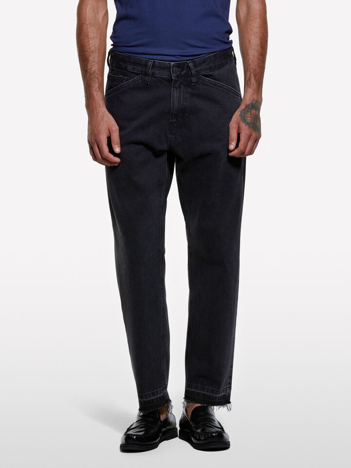 Black regular fit jeans with pockets - men's regular fit jeans - Black | Sisley image number 3